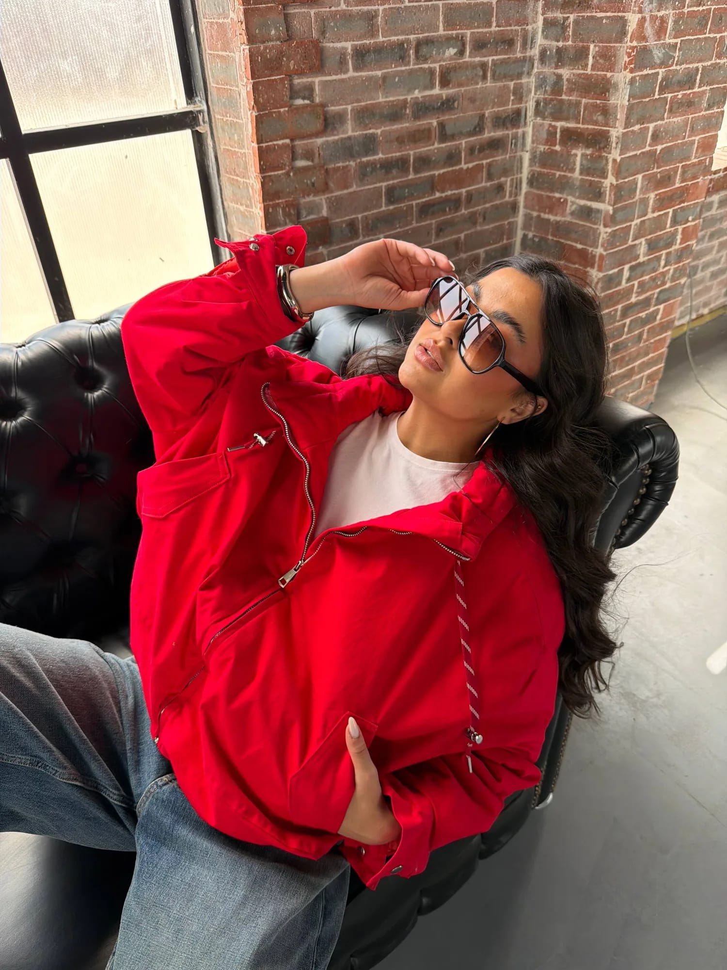 Gabardine Red Jacket