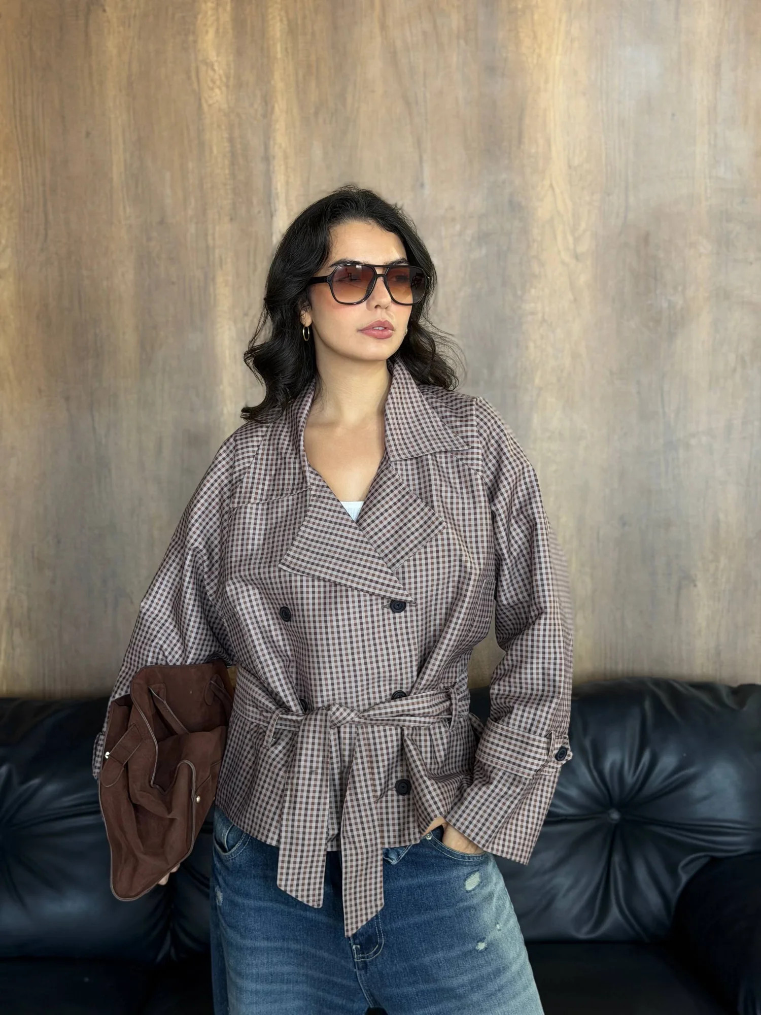 Cropped Tranch jacket