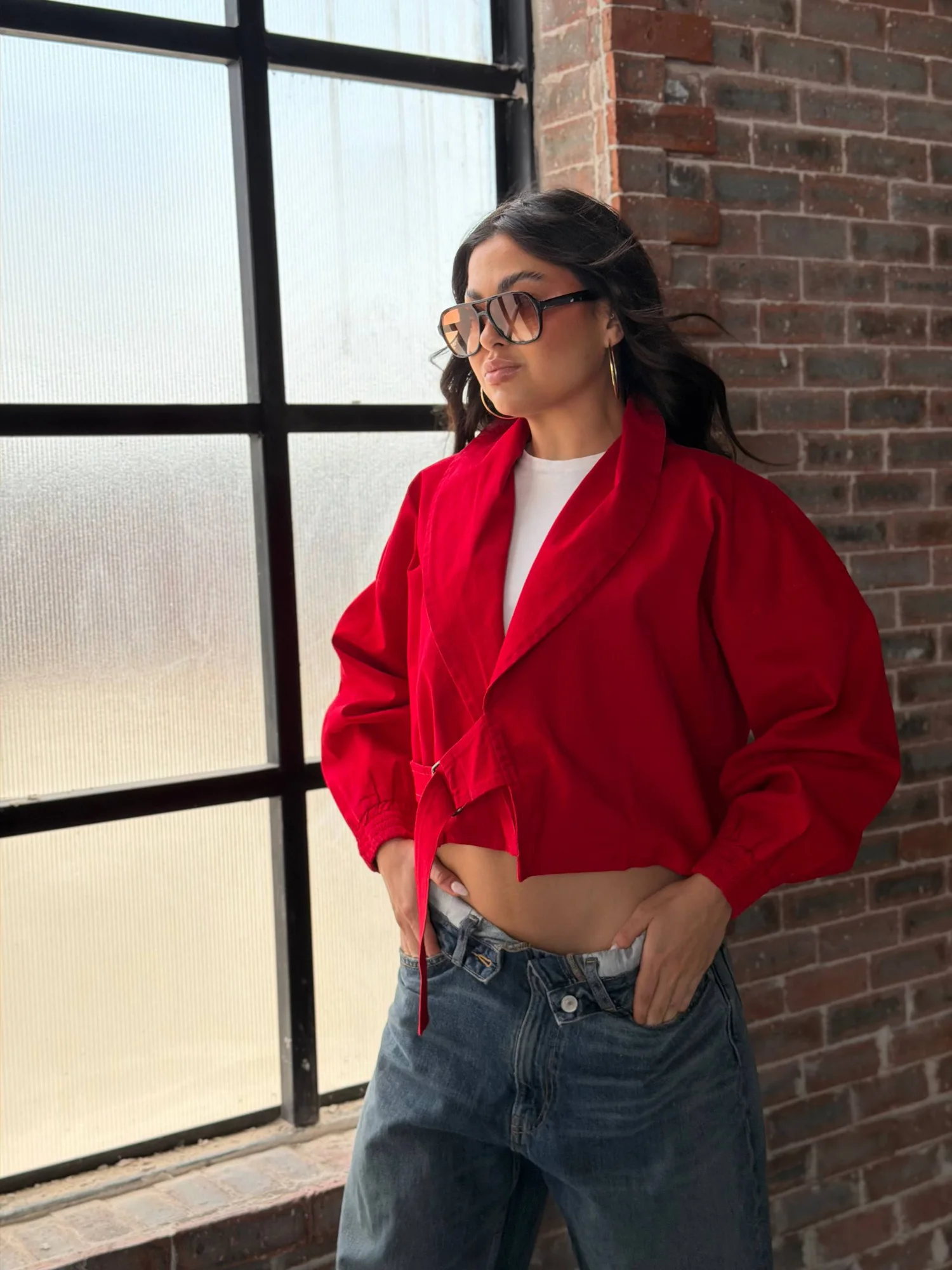 Cropped Gabardine Jacket