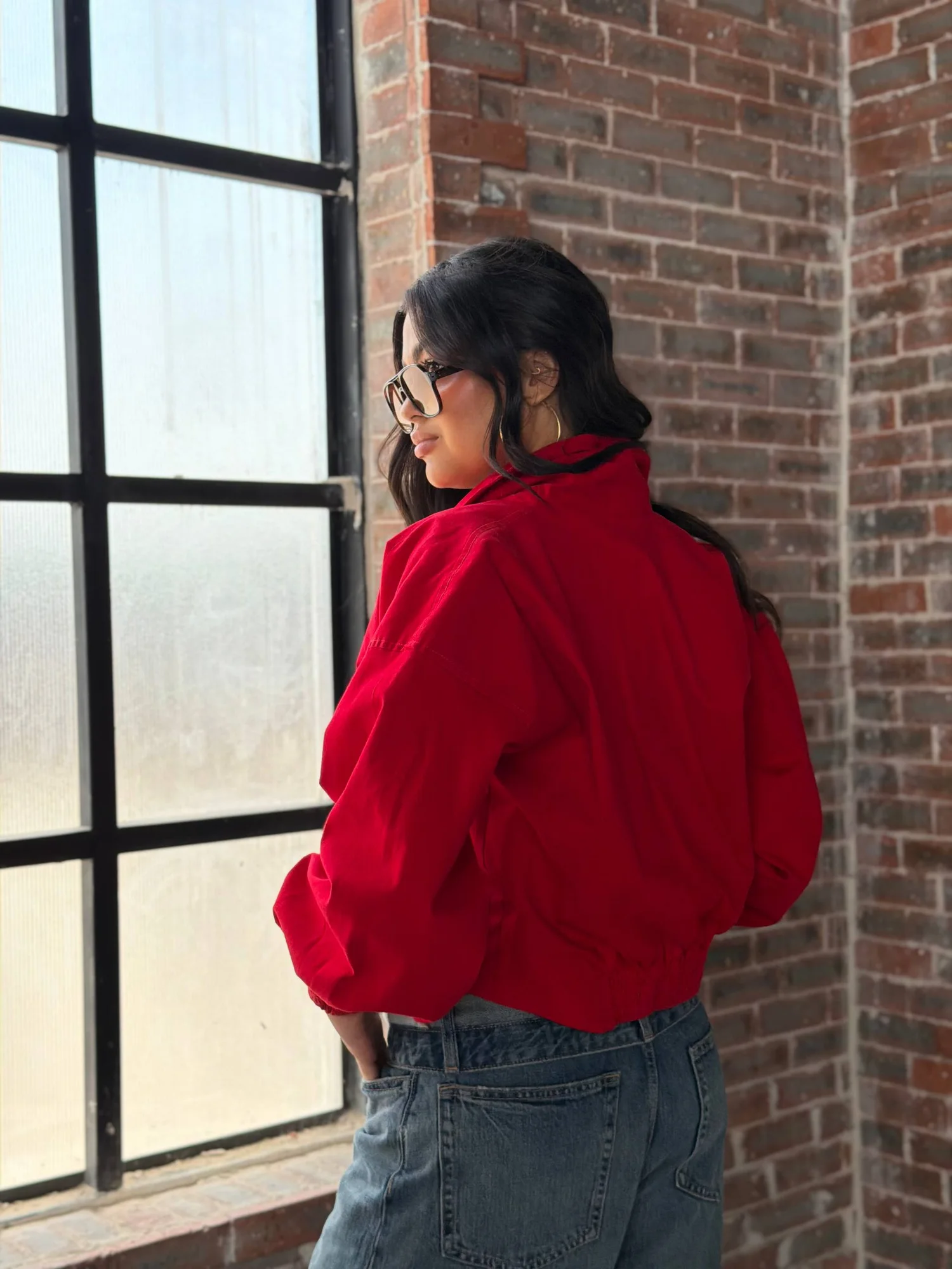 Gabardine Red Jacket