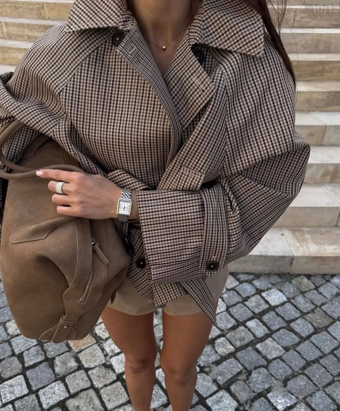 Cropped Tranch jacket
