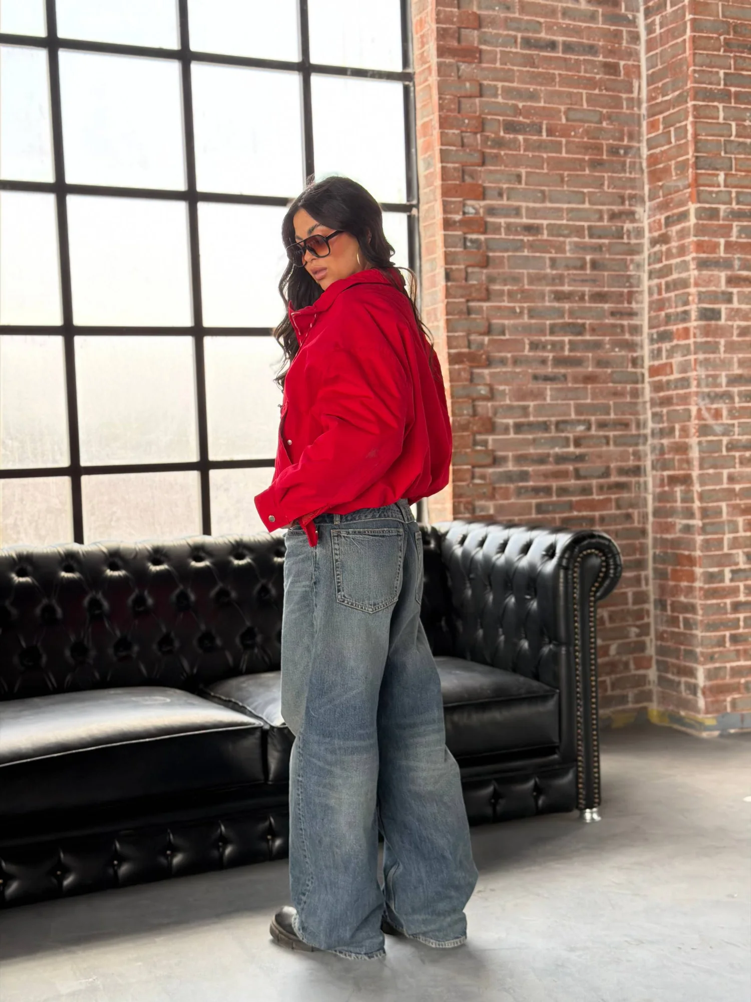 Gabardine Red Jacket
