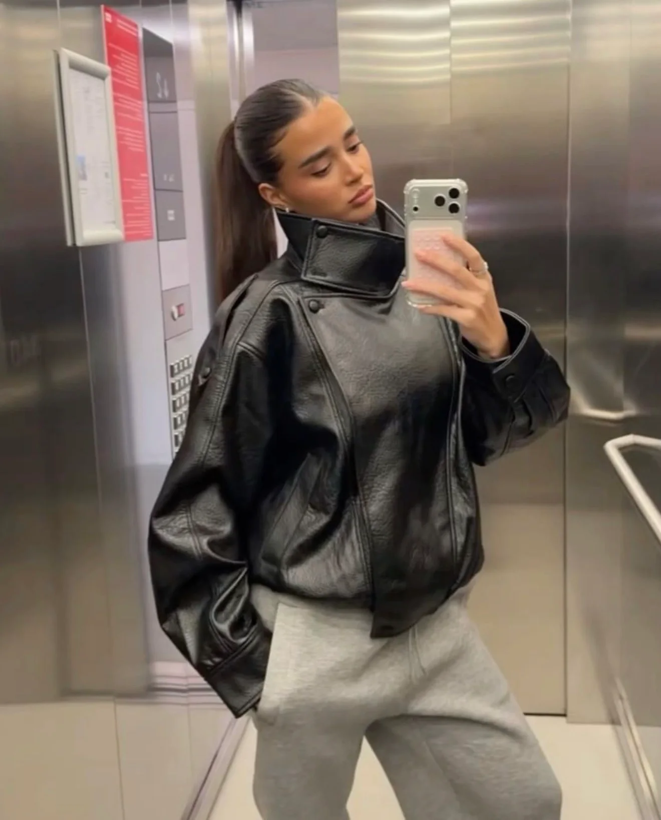 Luxe Leather Bomber Jacket