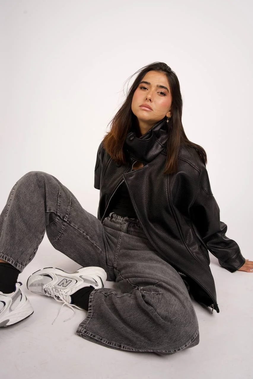 Luxe Leather Bomber Jacket